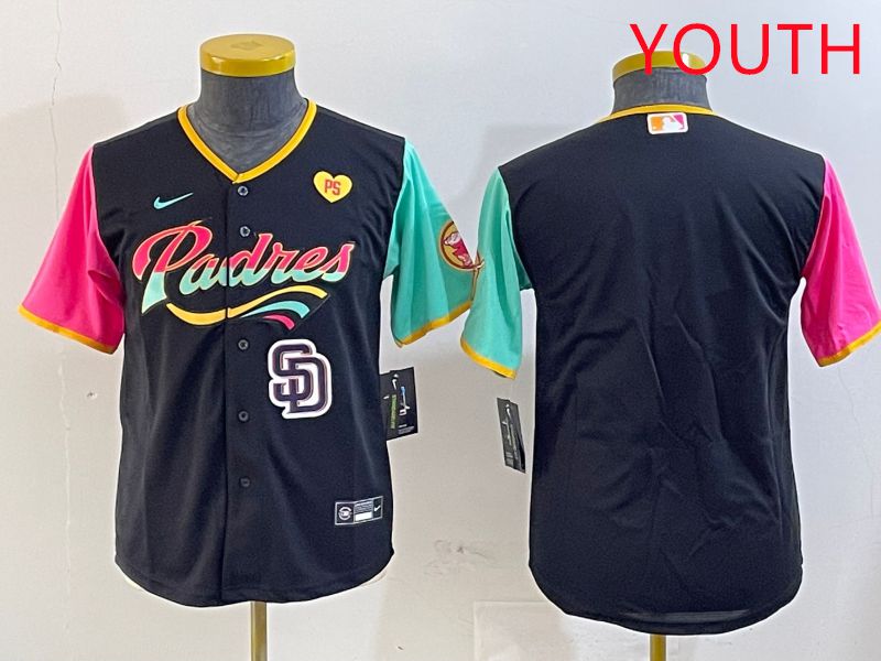 Youth San Diego Padres Blank Black City Edition Game 2025 Nike MLB Jersey style 5